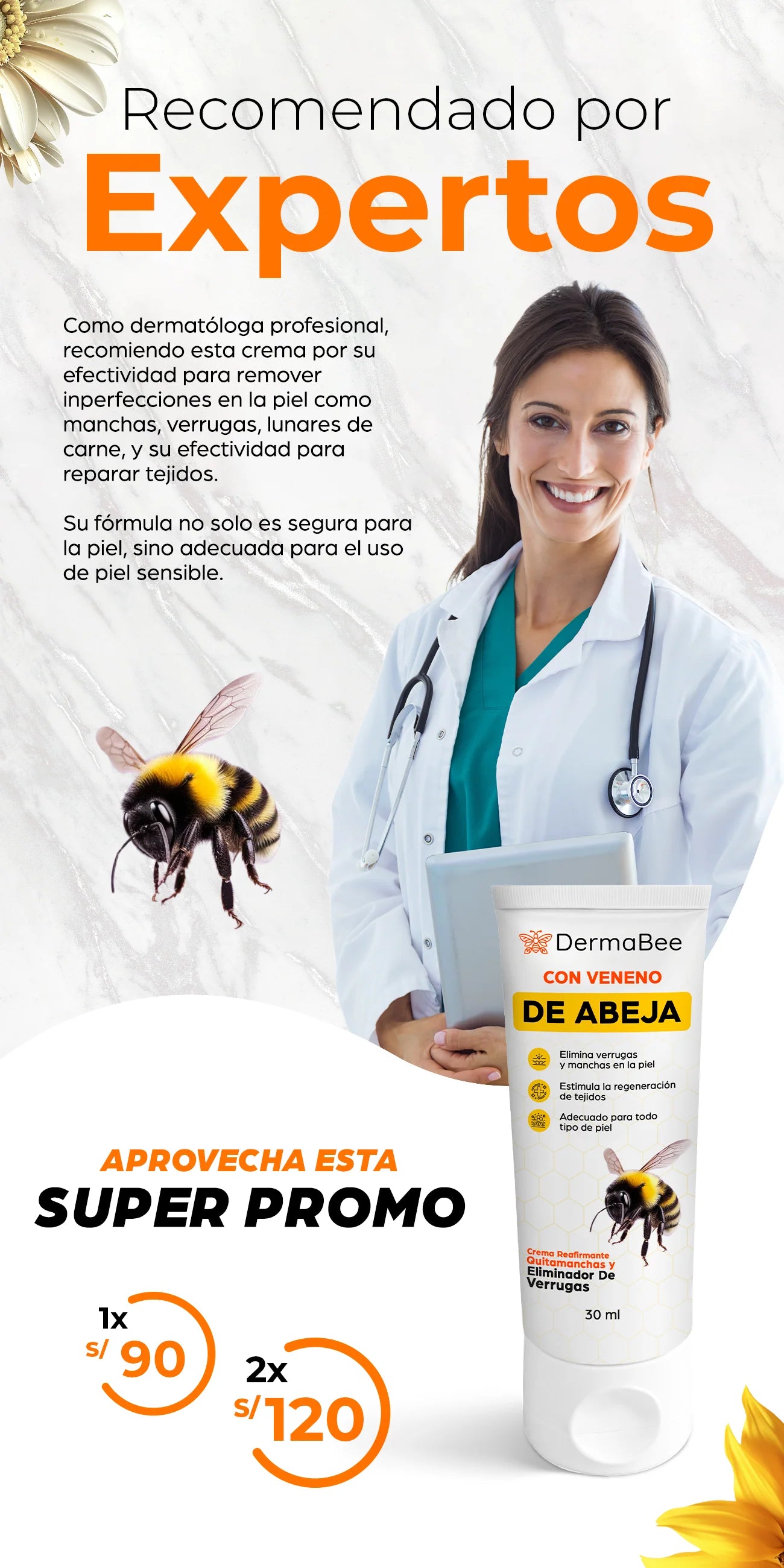 DERMABEE® Clinical – Crema tópica a base de veneno de abeja 100% natural.